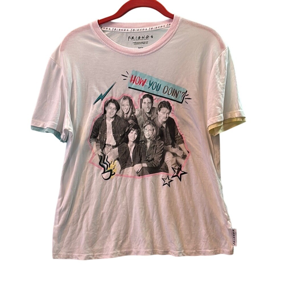 Friends Graphic‎ "How You Doin'?" T-Shirt - White